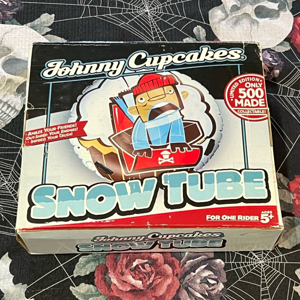 RARE JOHNNY CUPCAKES LIMITED EDITION SNOW TUBE SEALED UNOPENED COLLECTORS ITEM
